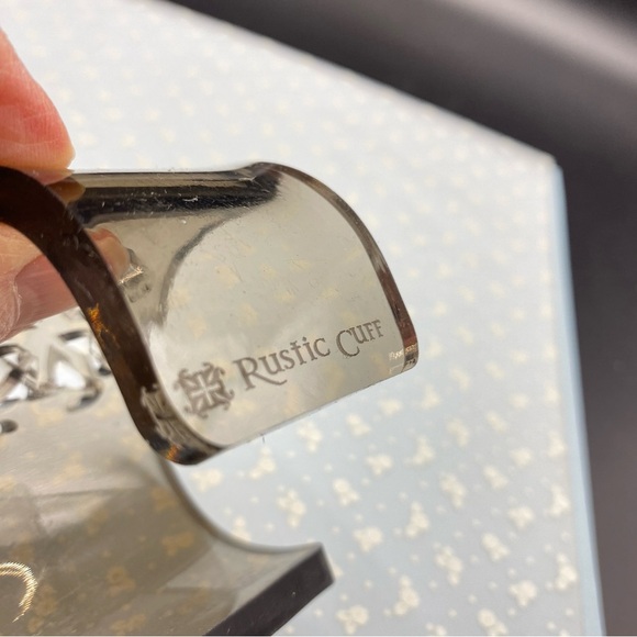 RUSTIC CUFF Smokey Acrylic Wide Chunky Cuff Bracelet - Picture 3 of 8